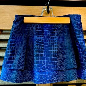 Lucky in Love Blue Crocodile Tennis Skirt S